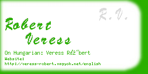 robert veress business card